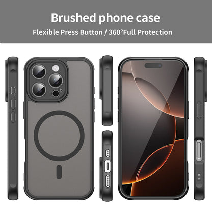 MagSafe puzdro pre Apple iPhone 16 Pro, Techsuit, HaloFrost II, čierne