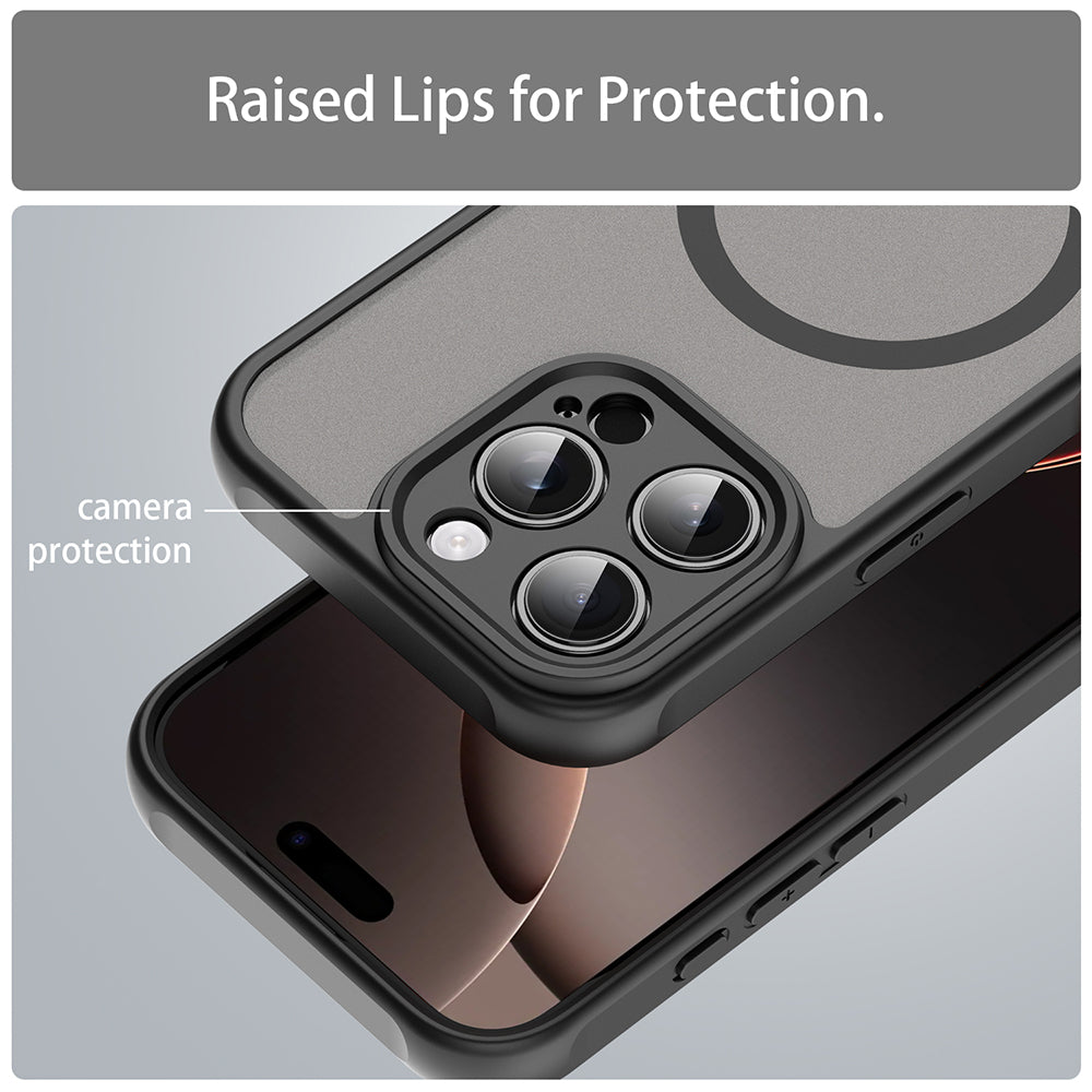 MagSafe puzdro pre Apple iPhone 16 Pro, Techsuit, HaloFrost II, čierne