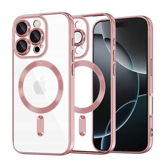 MagSafe puzdro pre Apple iPhone 16 Pro, Techsuit, Luxury Crystal, Ružové