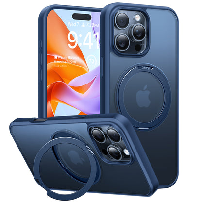 MagSafe Case for Apple iPhone 16 Pro, Torras, Ostand Pro, Navy Blue