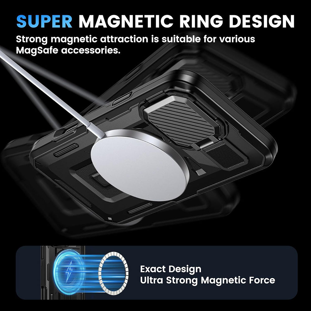 MagSafe puzdro pre Apple iPhone 16, Techsuit, CamVault, čierne