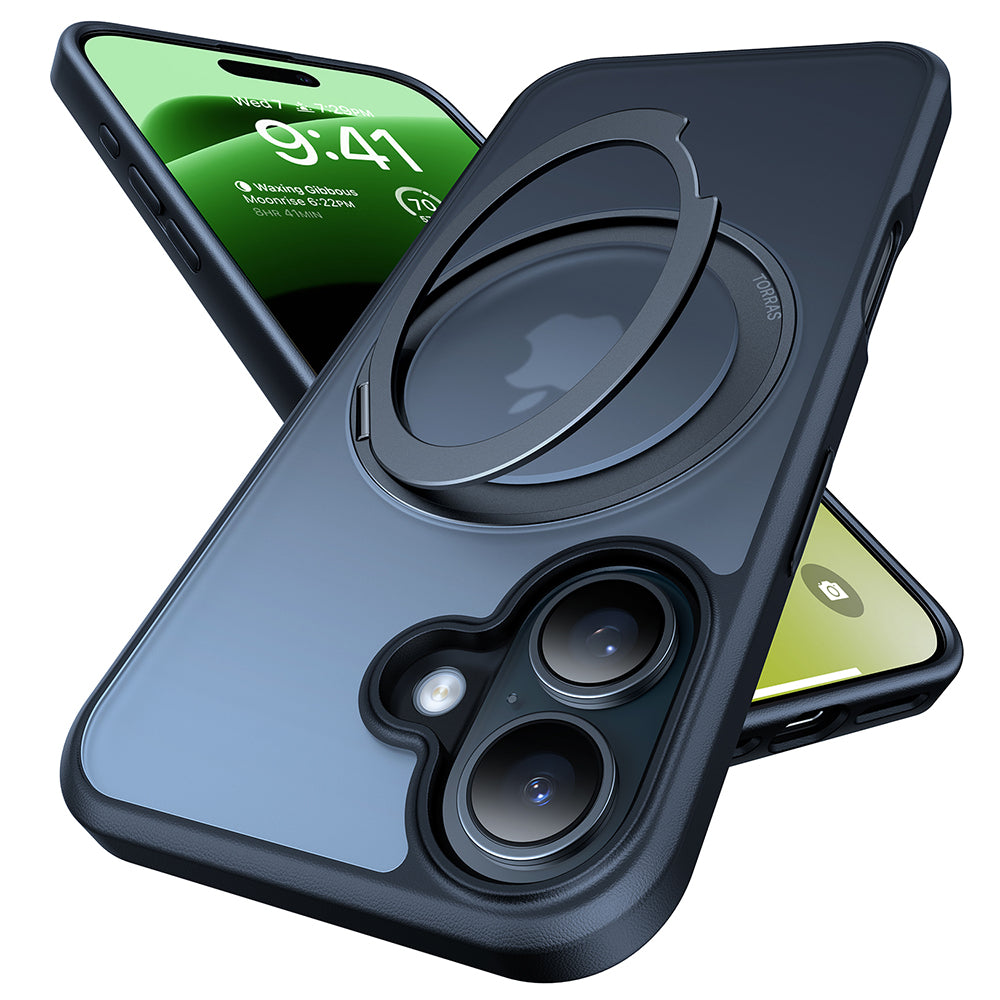 Puzdro MagSafe pre Apple iPhone 16, Torras, Ostand Pro, Čierne