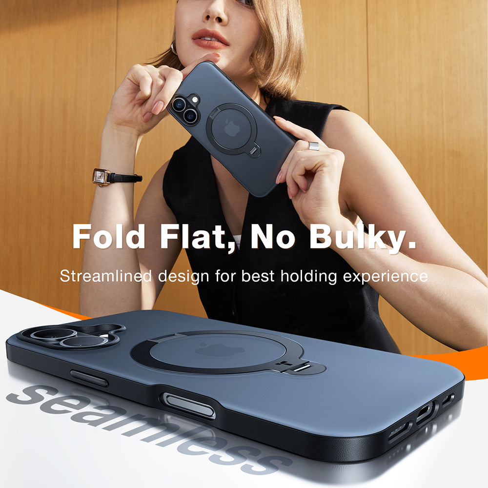 MagSafe Case for Apple iPhone 16, Torras, Ostand Spin, Transparent