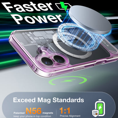 MagSafe Case for Apple iPhone 16, Torras, Pstand, Transparent