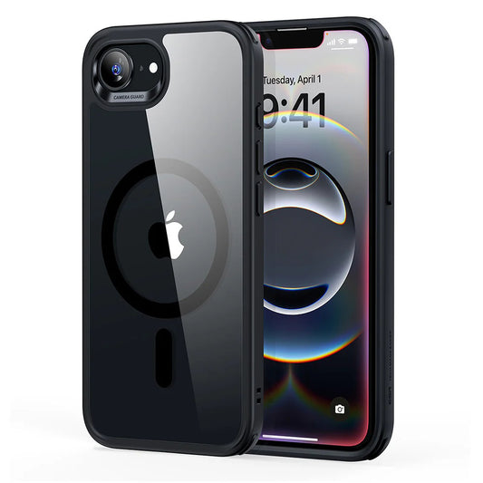MagSafe Case for Apple iPhone 17e / 16e, ESR, Classic Hybrid, Transparent Black