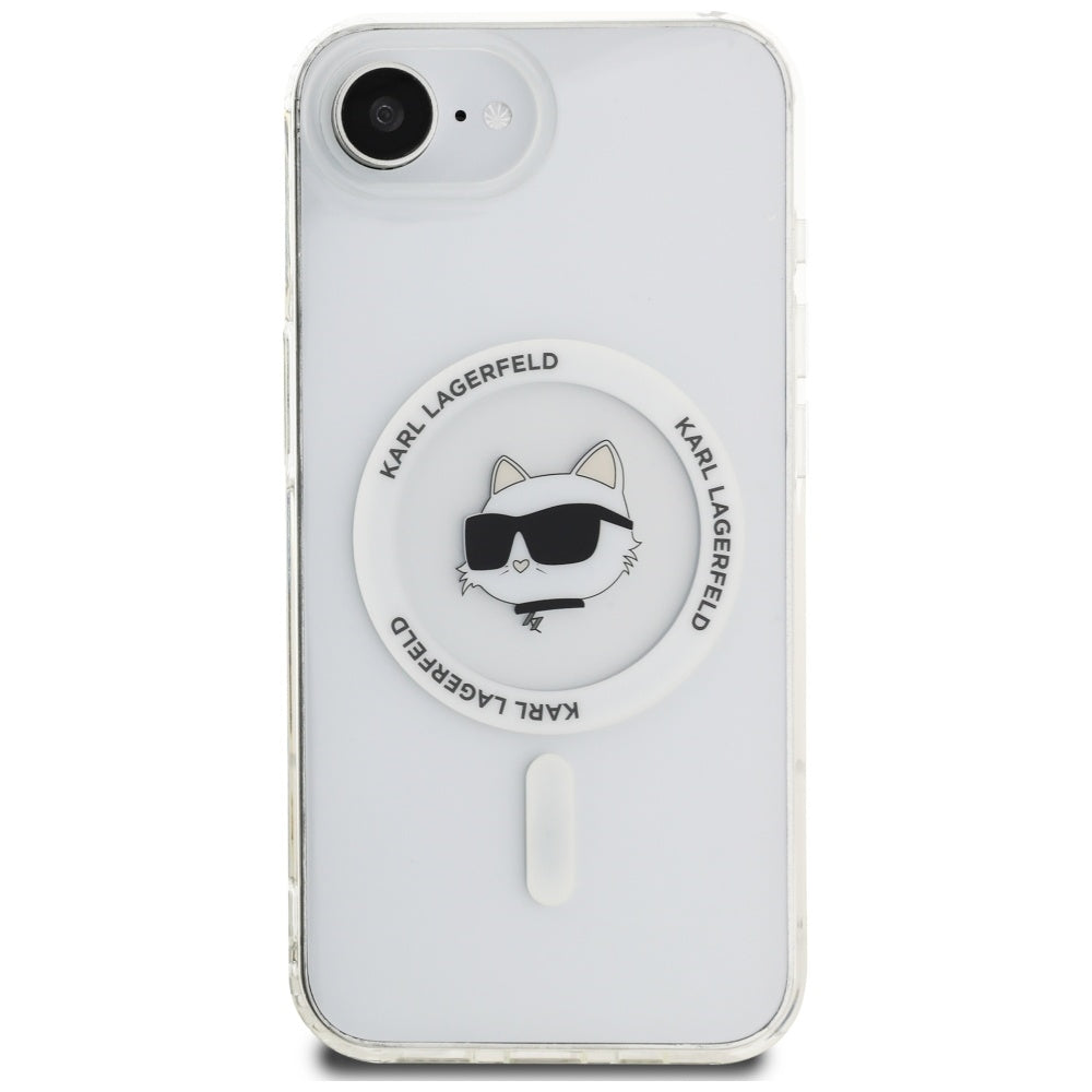 Puzdro MagSafe pre Apple iPhone 16e, Karl Lagerfeld, IML Choupette's Head, Biela
