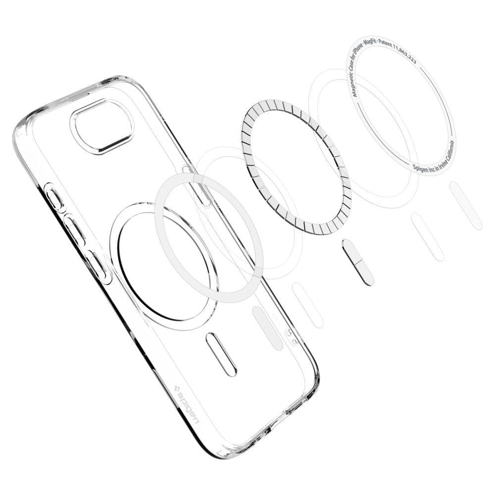 Puzdro MagSafe pre Apple iPhone 17e / 16e, Spigen, Liquid Crystal, Priehľadné