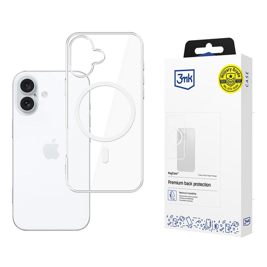 Puzdro MagSafe pre Apple iPhone 17, 3MK, MagCase, Priehľadné