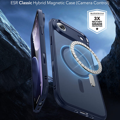 Puzdro MagSafe pre Apple iPhone 17 Air, ESR, Classic Hybrid, Saténová Modrá