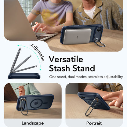 Puzdro MagSafe pre Apple iPhone 17 Air, ESR, Classic Hybrid Kickstand, Saténová Modrá