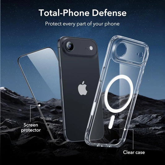 Puzdro MagSafe pre Apple iPhone 17 Air, ESR, Classic Hybrid so Screen Protector, Transparentné