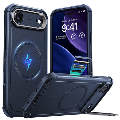 Puzdro MagSafe pre Apple iPhone 17 Air, ESR, Cyber Armor Kickstand, Modrá