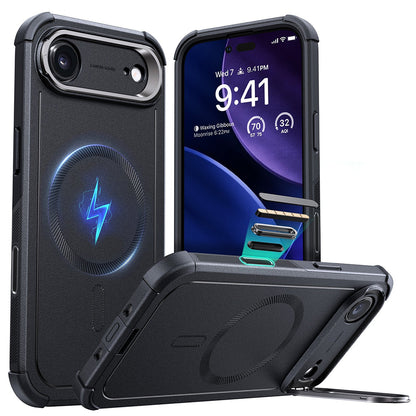 Puzdro MagSafe pre Apple iPhone 17 Air, ESR, Cyber Armor Kickstand, Čierne