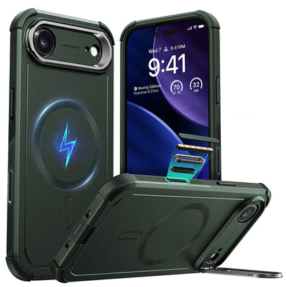 Puzdro MagSafe pre Apple iPhone 17 Air, ESR, Cyber Armor Kickstand, Zelené