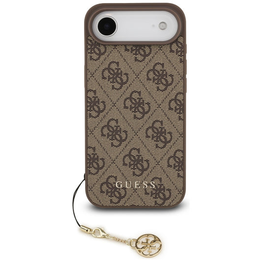 Puzdro MagSafe pre Apple iPhone 17 Air, Guess, 4G Charm Cradle, Hnedá
