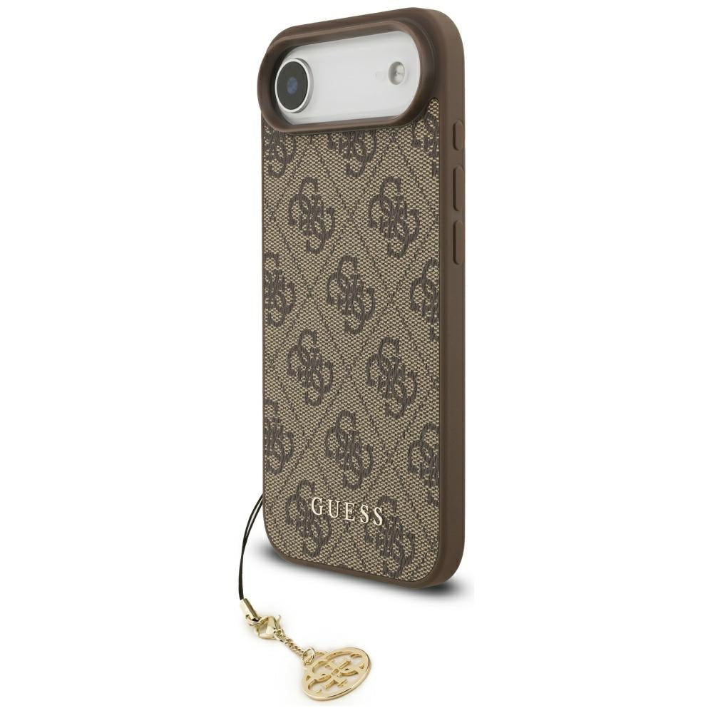 Puzdro MagSafe pre Apple iPhone 17 Air, Guess, 4G Charm Cradle, Hnedá