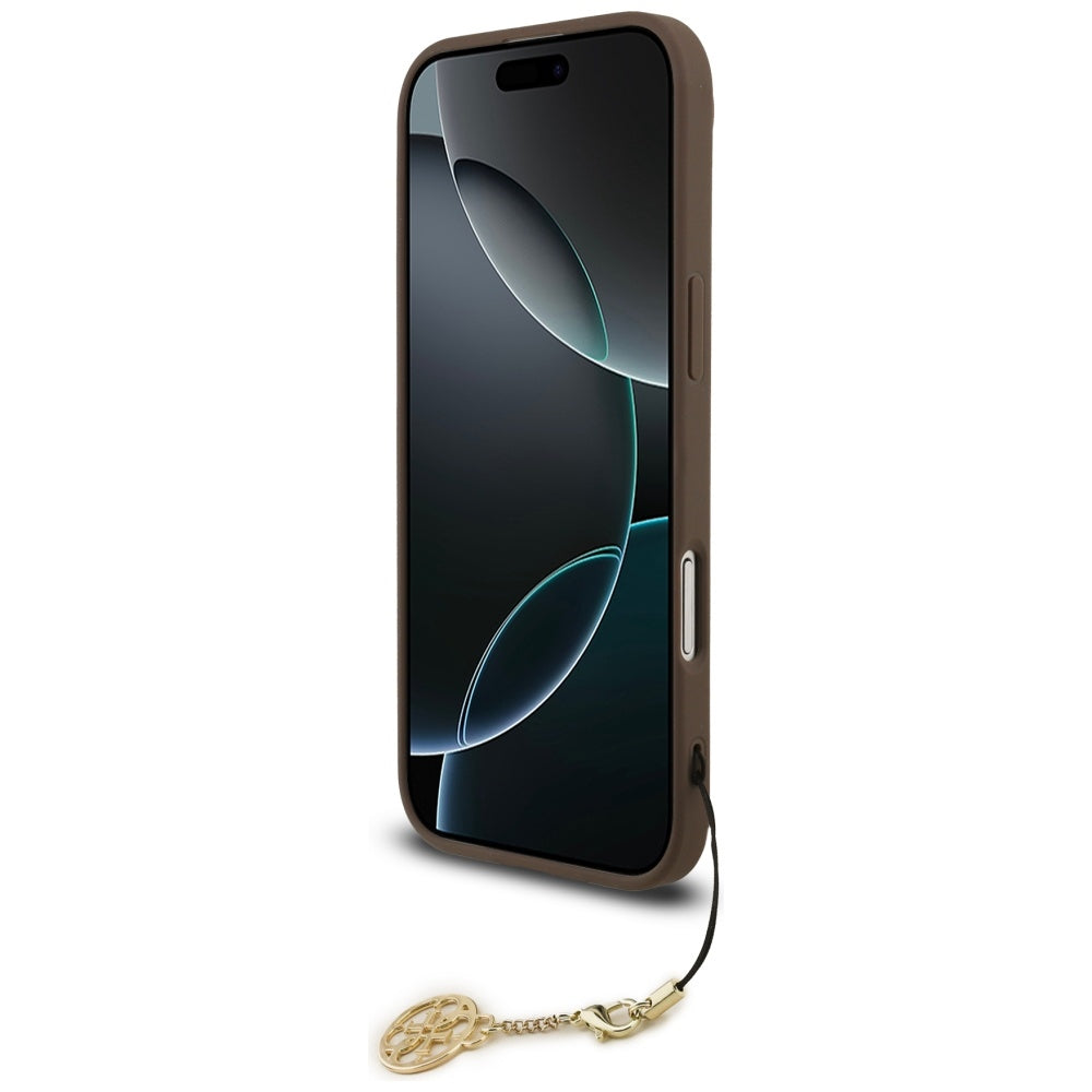 Puzdro MagSafe pre Apple iPhone 17 Air, Guess, 4G Charm Cradle, Hnedá