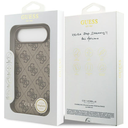 Puzdro MagSafe pre Apple iPhone 17 Air, Guess, 4G Charm Cradle, Hnedá