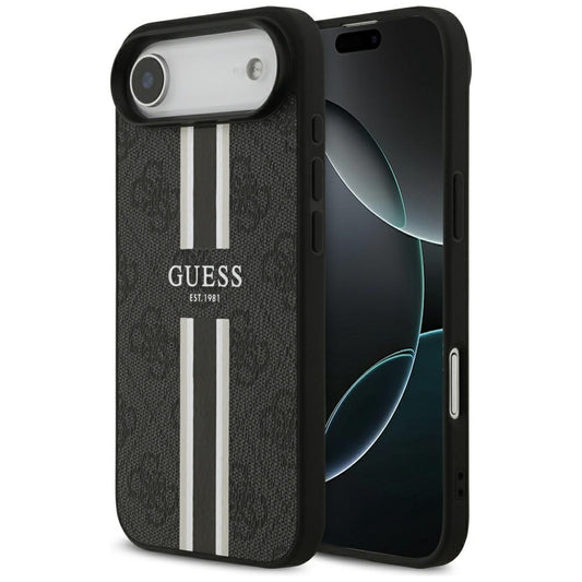 Puzdro MagSafe pre Apple iPhone 17 Air, Guess, 4G Printed Stripes, Čierne