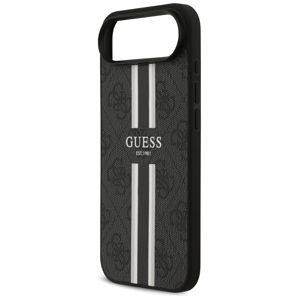 Puzdro MagSafe pre Apple iPhone 17 Air, Guess, 4G Printed Stripes, Čierne