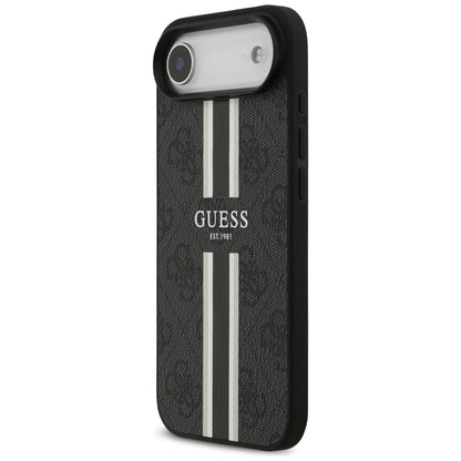 Puzdro MagSafe pre Apple iPhone 17 Air, Guess, 4G Printed Stripes, Čierne