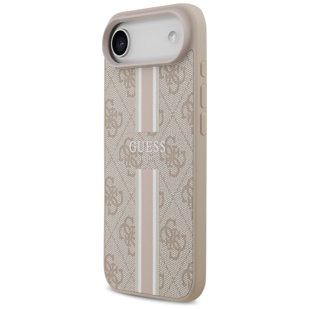 Puzdro MagSafe pre Apple iPhone 17 Air, Guess, 4G Printed Stripes, Ružové