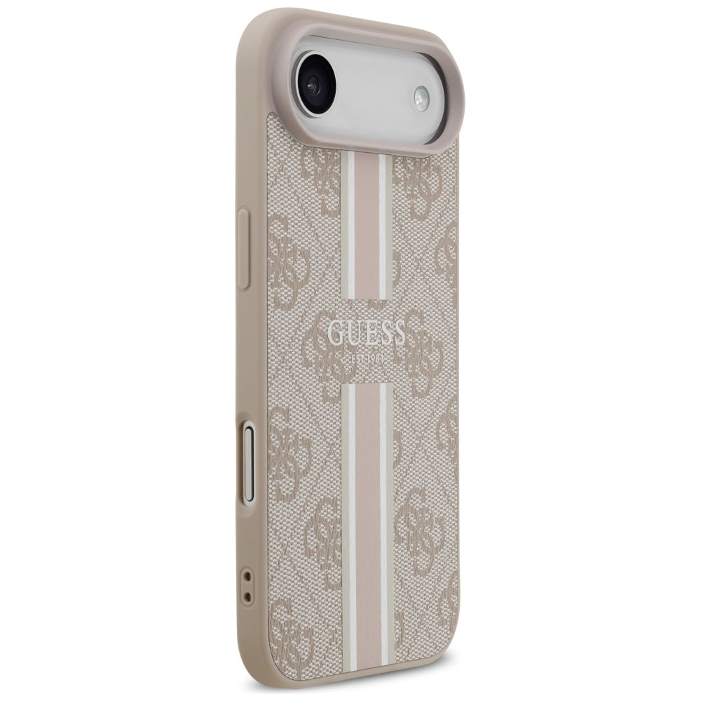 Puzdro MagSafe pre Apple iPhone 17 Air, Guess, 4G Printed Stripes, Ružové