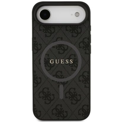 Puzdro MagSafe pre Apple iPhone 17 Air, Guess, 4G Ring Classic Logo, Čierne