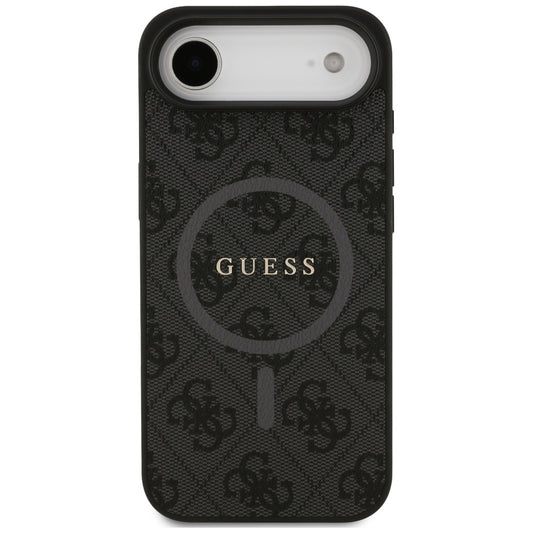 Puzdro MagSafe pre Apple iPhone 17 Air, Guess, 4G Ring Classic Logo, Čierne
