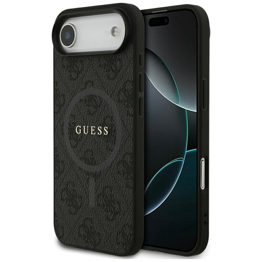 Puzdro MagSafe pre Apple iPhone 17 Air, Guess, 4G Ring Classic Logo, Čierne