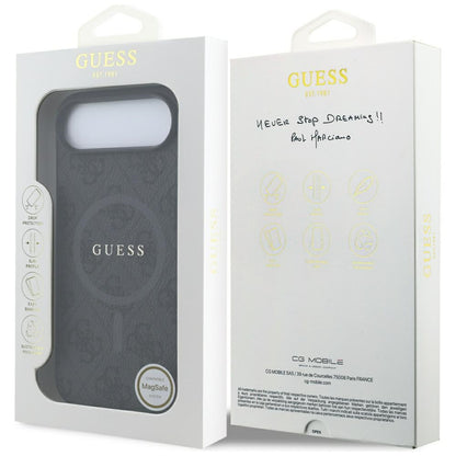 Puzdro MagSafe pre Apple iPhone 17 Air, Guess, 4G Ring Classic Logo, Čierne