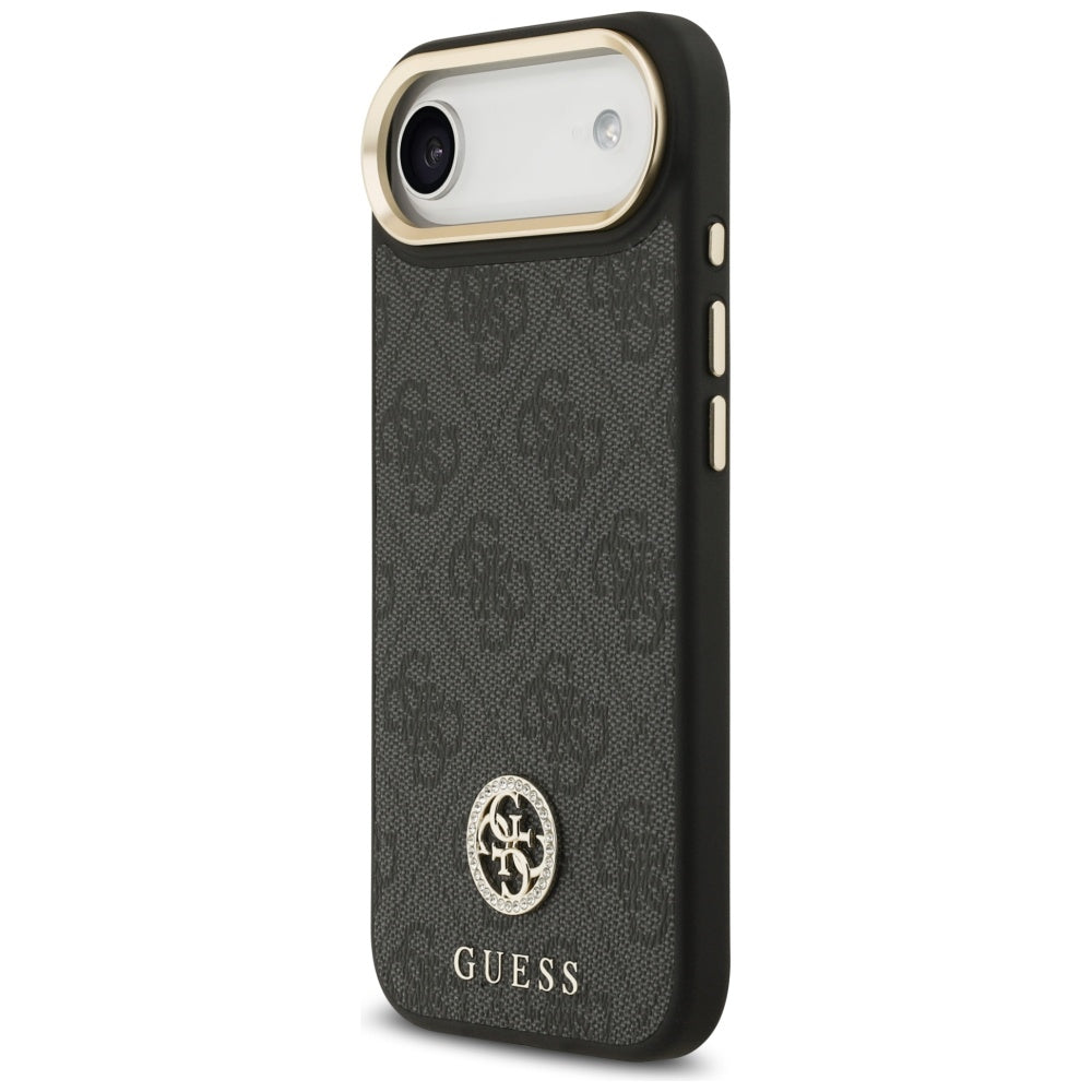 Puzdro MagSafe pre Apple iPhone 17 Air, Guess, 4G Strass Logo, Čierne