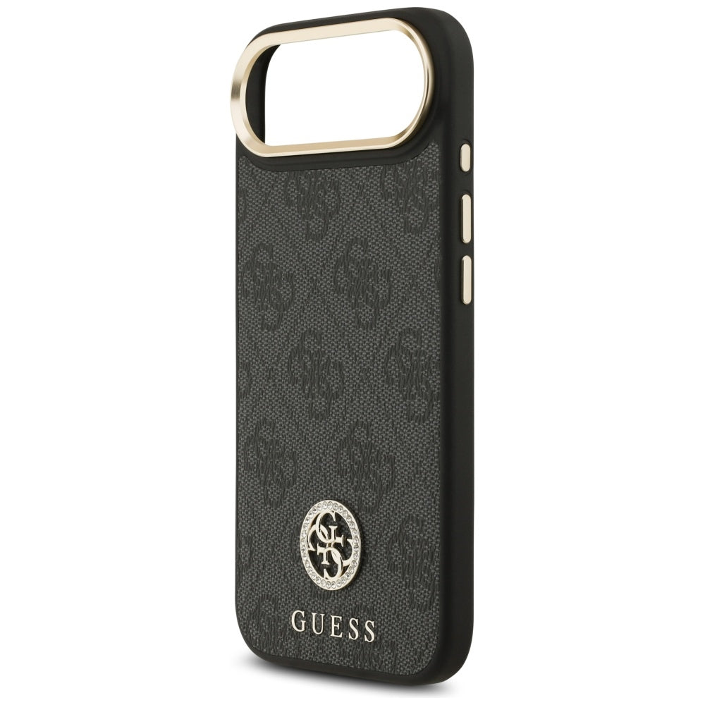 Puzdro MagSafe pre Apple iPhone 17 Air, Guess, 4G Strass Logo, Čierne