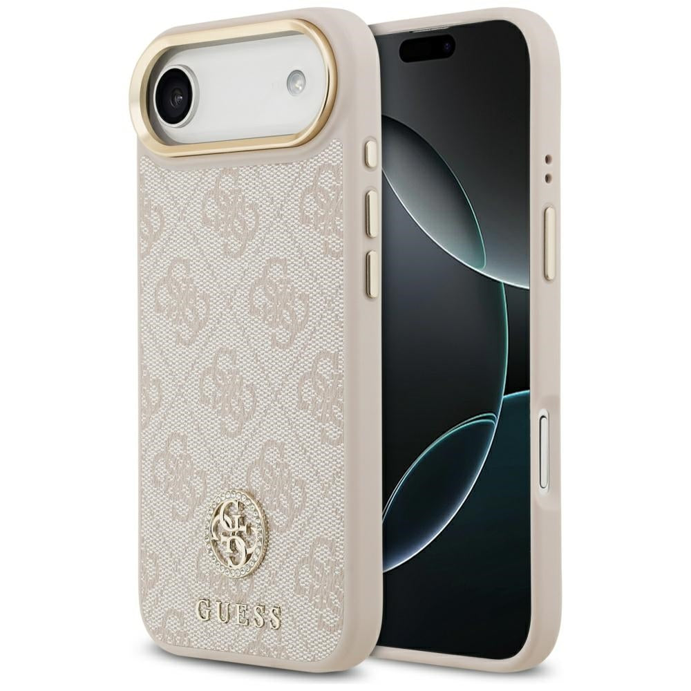 Puzdro MagSafe pre Apple iPhone 17 Air, Guess, 4G Strass Logo, Ružové
