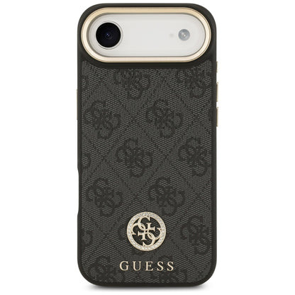 Puzdro MagSafe pre Apple iPhone 17 Air, Guess, 4G Strass Logo with Big Strap, Čierne