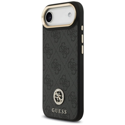 Puzdro MagSafe pre Apple iPhone 17 Air, Guess, 4G Strass Logo with Big Strap, Čierne