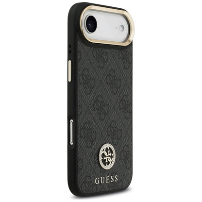 Puzdro MagSafe pre Apple iPhone 17 Air, Guess, 4G Strass Logo with Big Strap, Čierne