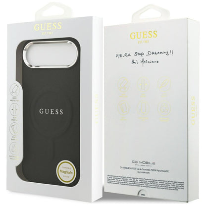 Puzdro MagSafe pre Apple iPhone 17 Air, Guess, Classic Logo, Čierne