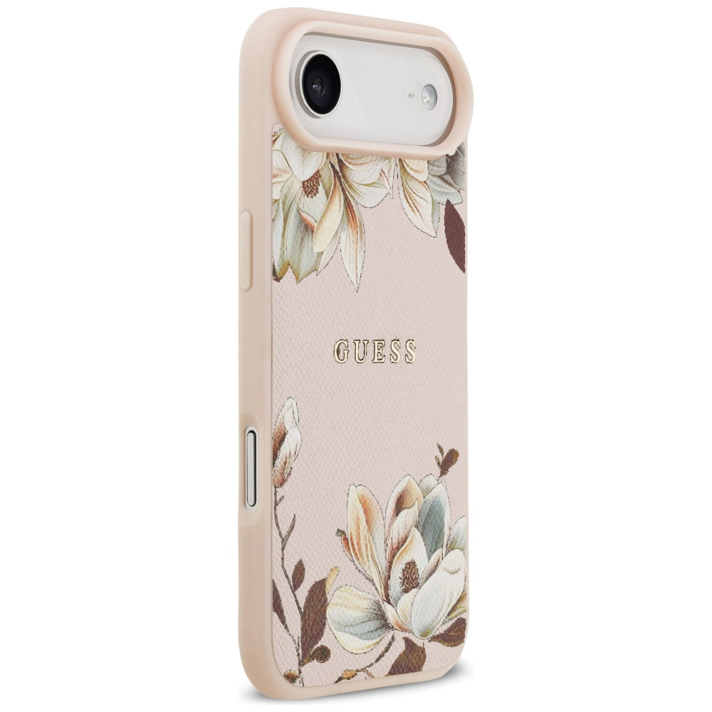 Puzdro MagSafe pre Apple iPhone 17 Air, Guess, Grained Flowers, Ružová