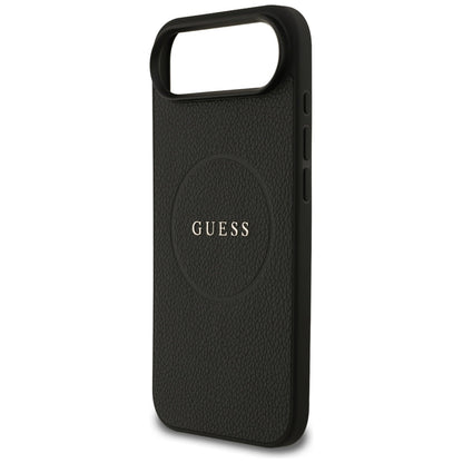Puzdro MagSafe pre Apple iPhone 17 Air, Guess, Grained Gold Ring, Čierne