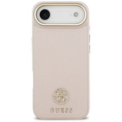 Puzdro MagSafe pre Apple iPhone 17 Air, Guess, Grained Strass Logo, Ružové