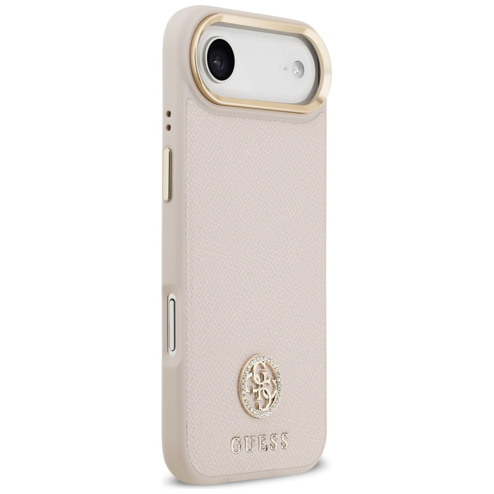 Puzdro MagSafe pre Apple iPhone 17 Air, Guess, Grained Strass Logo, Ružové