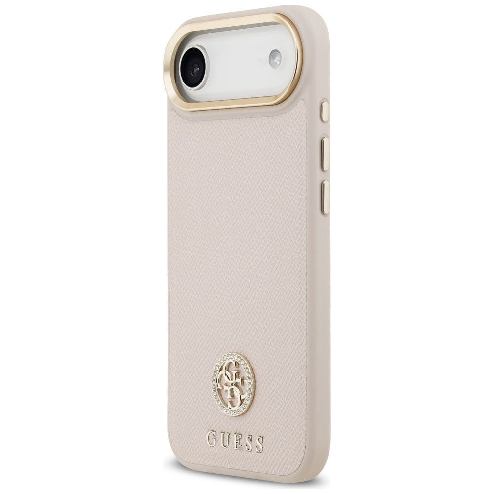 Puzdro MagSafe pre Apple iPhone 17 Air, Guess, Grained Strass Logo, Ružové