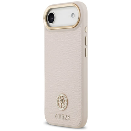 Puzdro MagSafe pre Apple iPhone 17 Air, Guess, Grained Strass Logo, Ružové