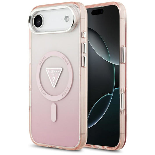 Puzdro MagSafe pre Apple iPhone 17 Air, Guess, IML Gradient Triangle Logo, Ružová