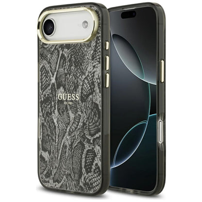 Puzdro MagSafe pre Apple iPhone 17 Air, Guess, Python Pattern, Čierne
