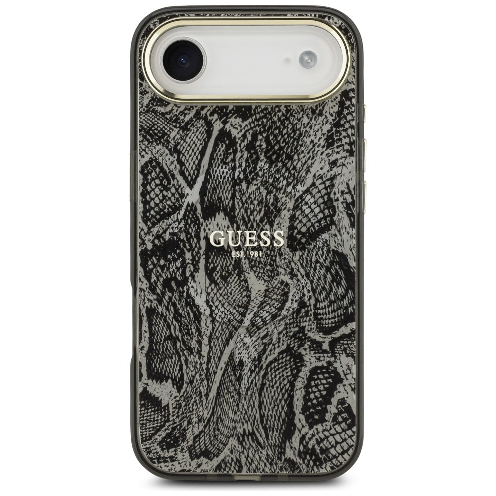 Puzdro MagSafe pre Apple iPhone 17 Air, Guess, Python Pattern, Čierne