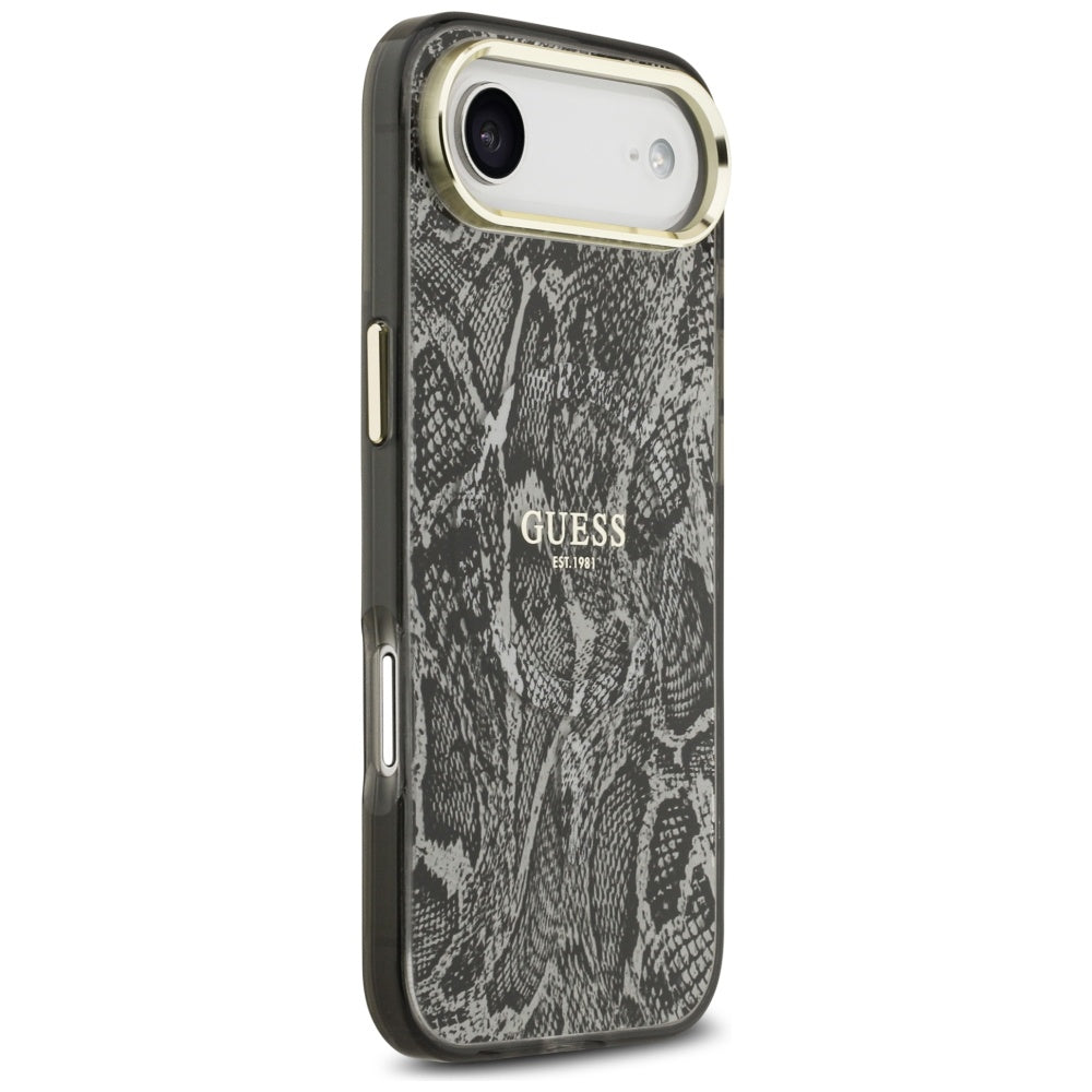 Puzdro MagSafe pre Apple iPhone 17 Air, Guess, Python Pattern, Čierne