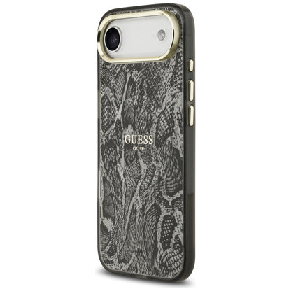 Puzdro MagSafe pre Apple iPhone 17 Air, Guess, Python Pattern, Čierne