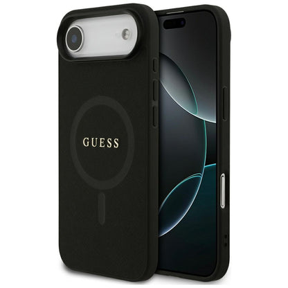 Puzdro MagSafe pre Apple iPhone 17 Air, Guess, Saffiano Classic Logo, Čierne